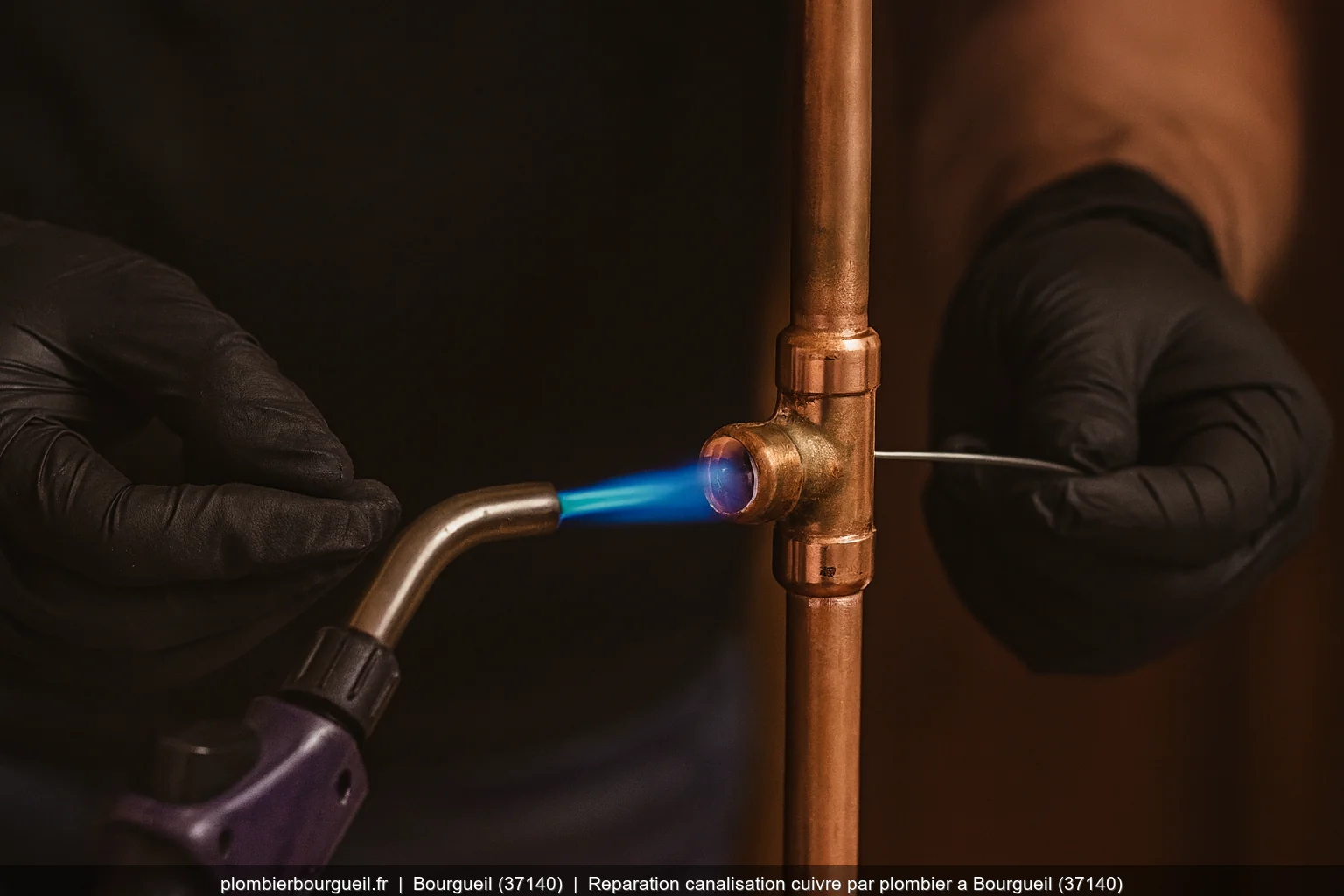 Reparation canalisation cuivre par plombier a Bourgueil (37140)