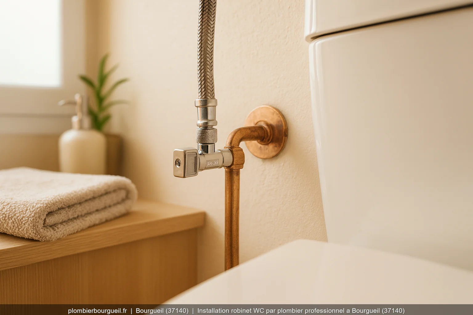 Installation robinet WC par plombier professionnel a Bourgueil (37140)